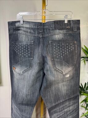 Pelle Pelle vintage Men's Faded Black relaxed Straight Jeans EUC 38